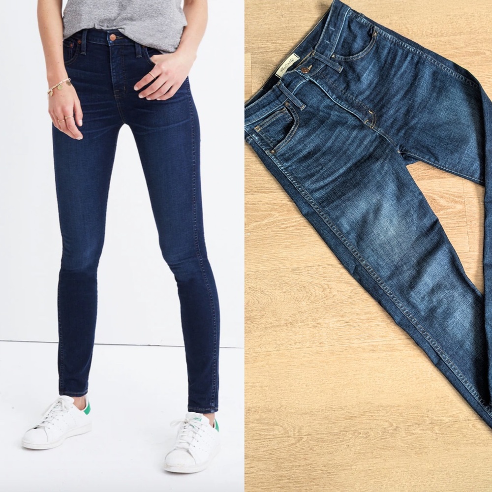 Madewell 10" High-Rise Skinny Jeans Hayes Wash EUC Size 27 #F4684